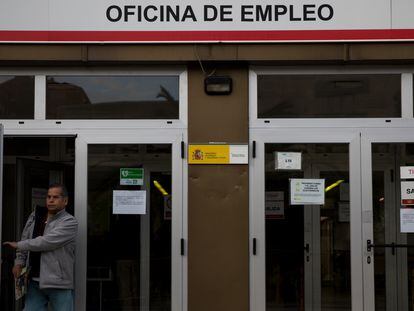 Una oficina de empleo en el barrio de Moratalaz, en Madrid.