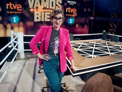 La presentadora y humorista Ana Morgade, el pasado lunes durante la presentación del programa 'Vamos a llevarnos bien' de La 1.