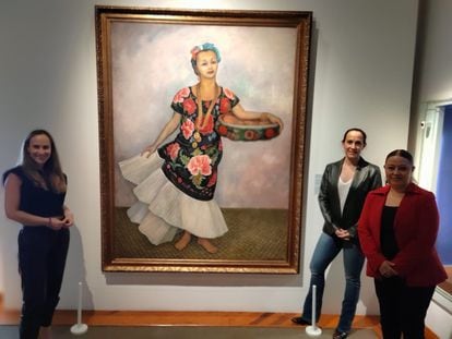 En el Museo Dolores Olmedo Guadalupe Philips, Dolores Philips y Josefina García
