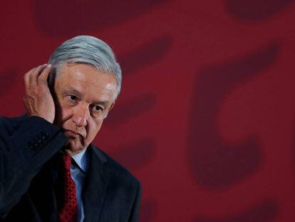 López Obrador durante una conferencia de prensa la semana pasada