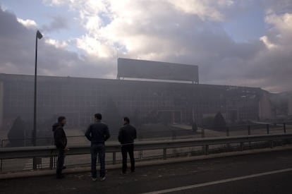 La planta de Campofrío incendiada en Burgos