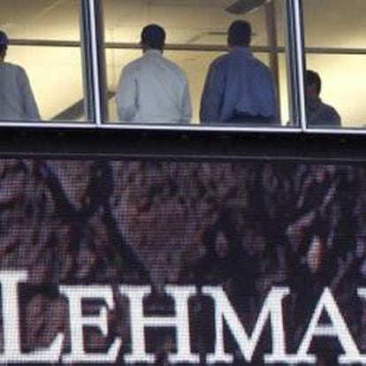 Letrero luminoso de Lehman Brothers