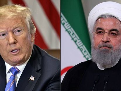 El presidente de EE UU, Donald Trump Trump y su homólogo iraní, Hassan Rohaní. 