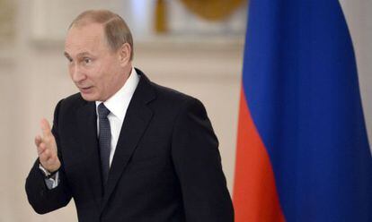 Vladímir Putin en una conferencia en Moscú el pasado miércoles.
