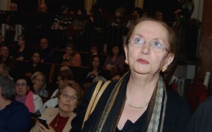 La filósofa Amelia Valcárcel, este jueves en la Nau.