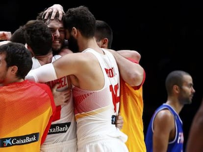 La selecci&oacute;n celebra el pase a la final. 