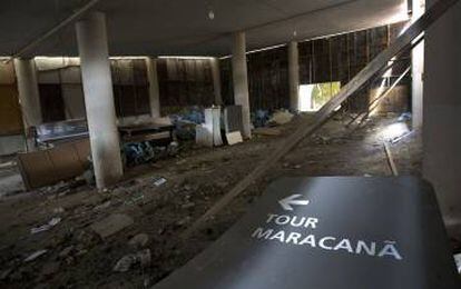 Interior de Maracaná, abandonado tras los Juegos.