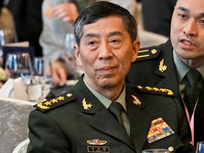 El exministro de Defensa chino, Li Shangfu, en el foro de seguridad de Shangri-La, en Singapur el pasado 2 de junio.