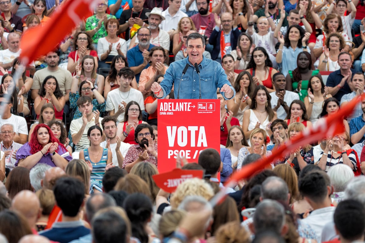 Sánchez cierra el último mitin confiado en el triunfo del PSOE el 23-J ...