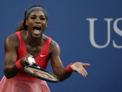 Serena Williams protesta en el encuentro ante Li Na.