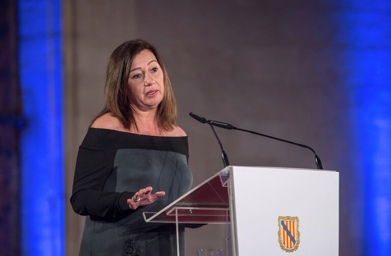 La presidenta del Govern balear, Francina Armengol, en una comparecencia en un acto el 28 de febrero.