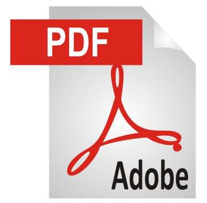El icono de los archivos PDF.