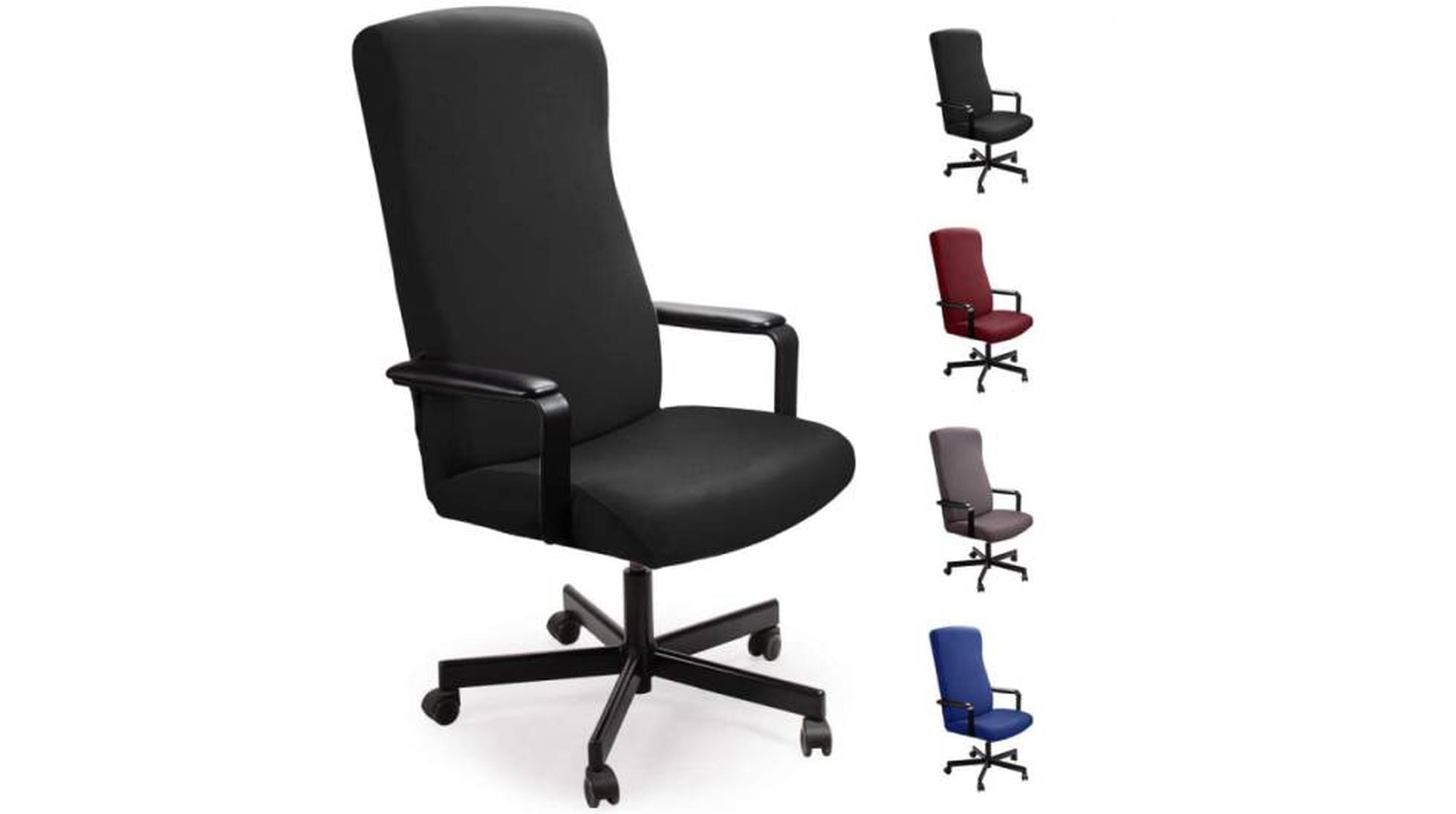 wonderfulwu Fundas elásticas para silla de oficina de Spandex funda para silla de ordenador extraíble lavable giratoria silla fundas protectoras 