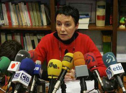 Jone Goirizelaia, durante la rueda de prensa que ofreció ayer en su despacho en Bilbao.