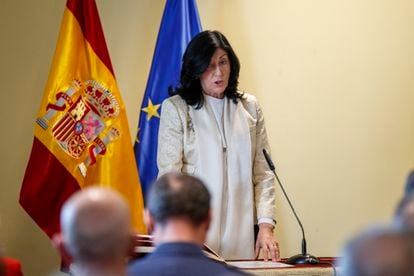 Esperanza Casteleiro, durante la toma de posesión como nueva directora del CNI, el pasado mayo.