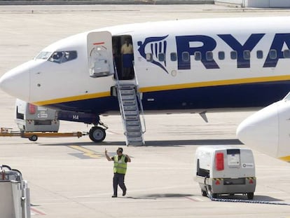 Aviones de Ryanair, en una imagen de archivo.