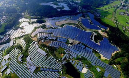Parque solar de Takahagi, construido por ACS en Japón para el fondo de inversión Maiora.
