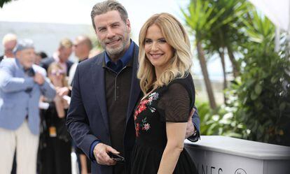 John Travolta y Kelly Preston, en Cannes.