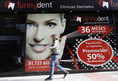 Fachada de una clínica Funnydent en Fuenlabrada (Madrid).