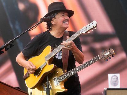 El guitarrista Carlos Santana, en una actuación reciente en Nueva York.