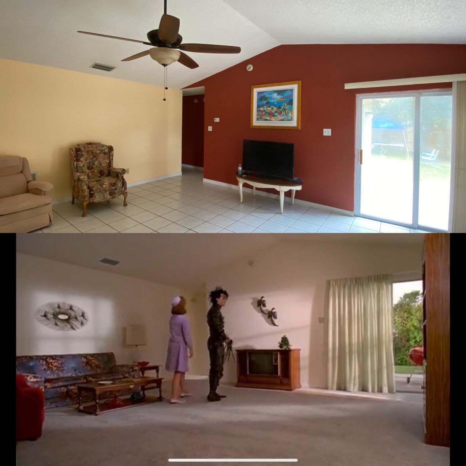 Interior de la casa de la familia Boggs (en el filme y poco antes de ponerse a la venta este verano). | ZILLOW.