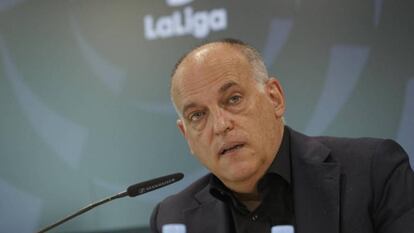 Javier Tebas, presidente de LaLiga, en una imagen de archivo.