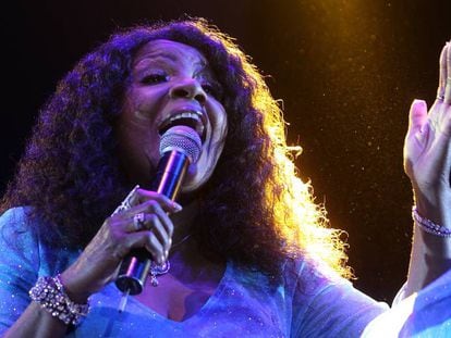 Gloria Gaynor durante su actuaci&oacute;n de ayer en Madrid.