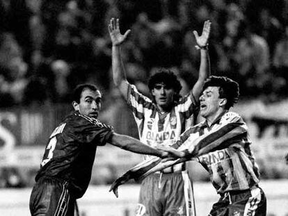 Abelardo, Caminero y Prodan en la Copa.