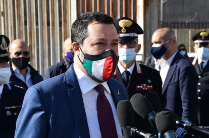 Matteo Salvini, el sábado en Sicilia.