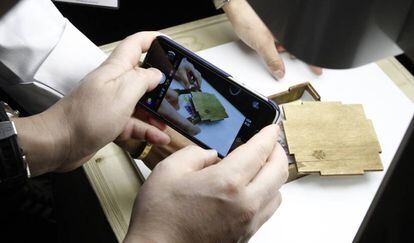 Plato 'pañuelo de mochi', de Andoni Luis Aduriz, presentado en la 13º edición de Madrid Fusión.