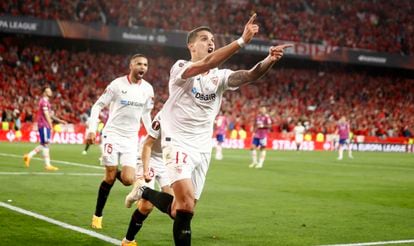 Lamela se disfraza de Puerta para meter al Sevilla en la final de la Europa League