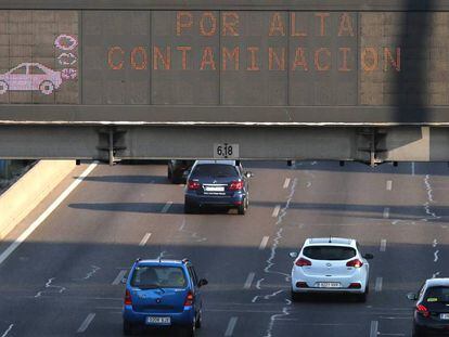 Restricci&oacute;n a la velocidad en la M-30 por contaminaci&oacute;n. 