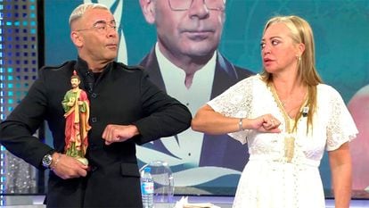 Jorge Javier Vázquez y Belén Esteban, en un programa de 'Sálvame'.