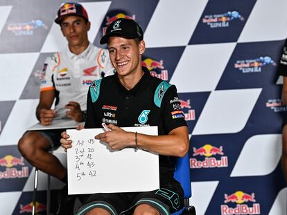 Fabio Quartararo, que sale desde la pole este domingo en Jerez, apuesta por Márquez para ganar el Mundial de MotoGP de 2020.