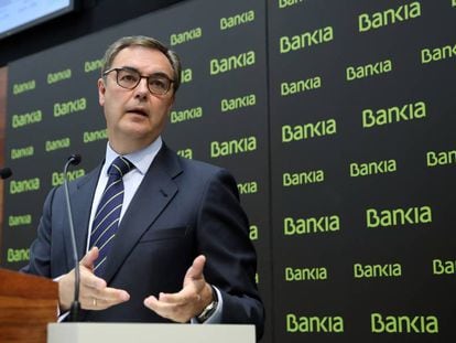 José Sevilla, consejero delegado de Bankia, en la presentación de los resultados del primer semestre.