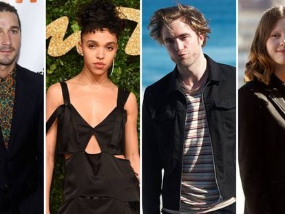 Shia LaBeouf en Toronto el 7 de septiembre, FKA Twigs en Londres en 2015 y Robert Pattinson y Mia Goth en San Sebastián el 27 de septiembre de 2018.