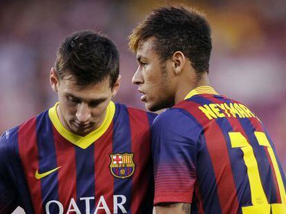 Neymar y Messi, durante la primera jornada de Liga.
