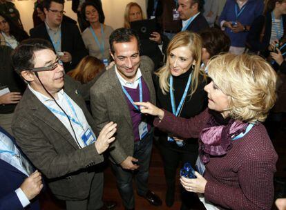 Ignacio González, en la Convención Nacional del PP con Salvador Victoria, Cristina Cifuentes y Esperanza Aguirre.