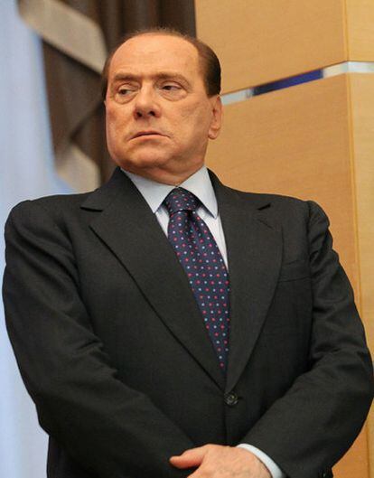 El primer ministro italiano, Silvio Berlusconi, durante una visita esta semana al balneario de Krasnaya Polyana, en Rusia, donde se ha reunido con el presidente ruso, Dimitri Medvédev.