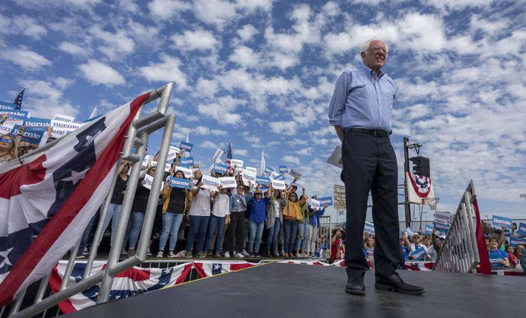 Bernie Sanders, en Santa Ana, California.