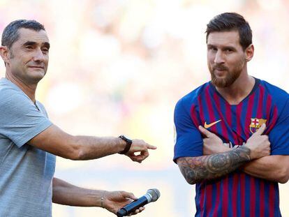 Valverde y Messi, en el Gamper. 