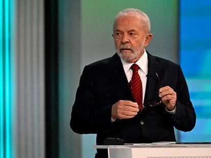 El candidato y expresidente de Brasil Luiz Inácio Lula da Silva, en un momento del debate.