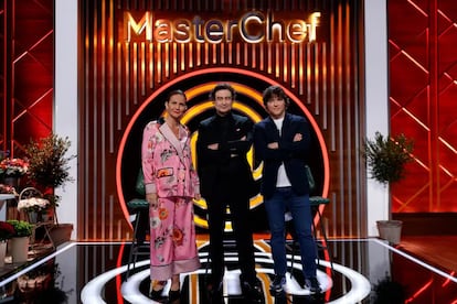 El jurado de 'MasterChef', Samantha Vallejo-Nágera, Pepe Rodríguez y Jordi Cruz.