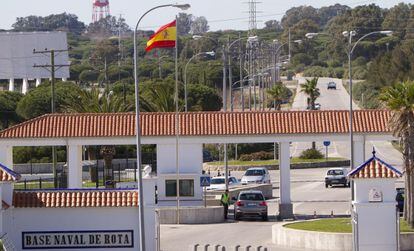 Entrada de la base naval de Rota (C&aacute;diz). 