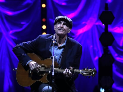 James Taylor, el lunes por la noche en su concierto en el Auditorio Nacional, en Madrid.