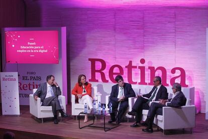 De izquierda a derecha: Félix Serrano, Montserrat Gomendio, Ricardo de Querol, Rafael van Grieken y José Antonio Herce.