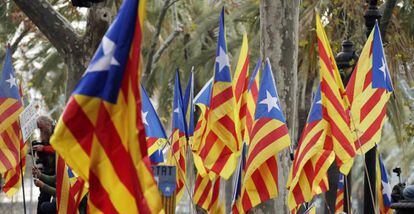 Manifestaci&oacute;n en apoyo a Carme Forcadell. 