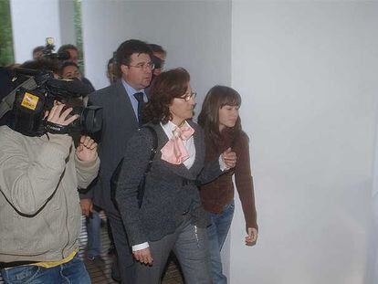 Rosa Jimeno, ayer, a la entrada de los Juzgados de Marbella.