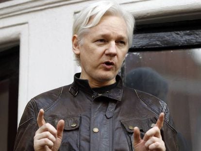 Julian Assange, el pasado mayo en la embajada de Ecuador en Londres.
