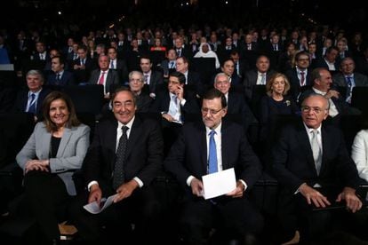 El presidente Mariano Rajoy clausura la asamblea de CEOE.